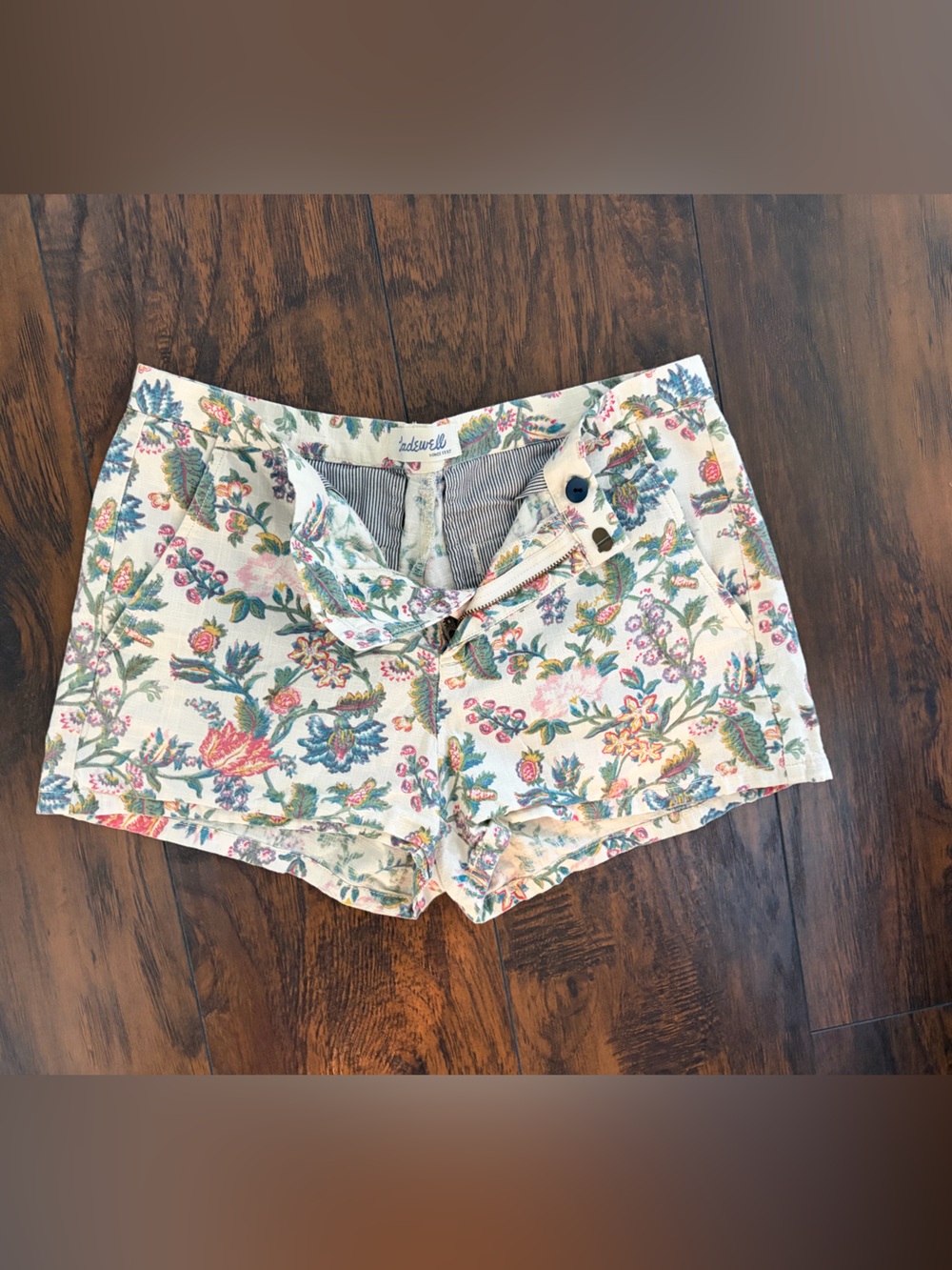 Madewell Tailored Garden Chino Floral Cotton Shorts Womens Sz 2